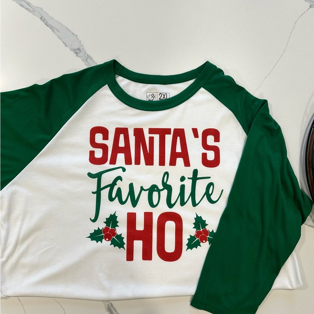 Funny Women’s Holiday Baseball Style Shirt